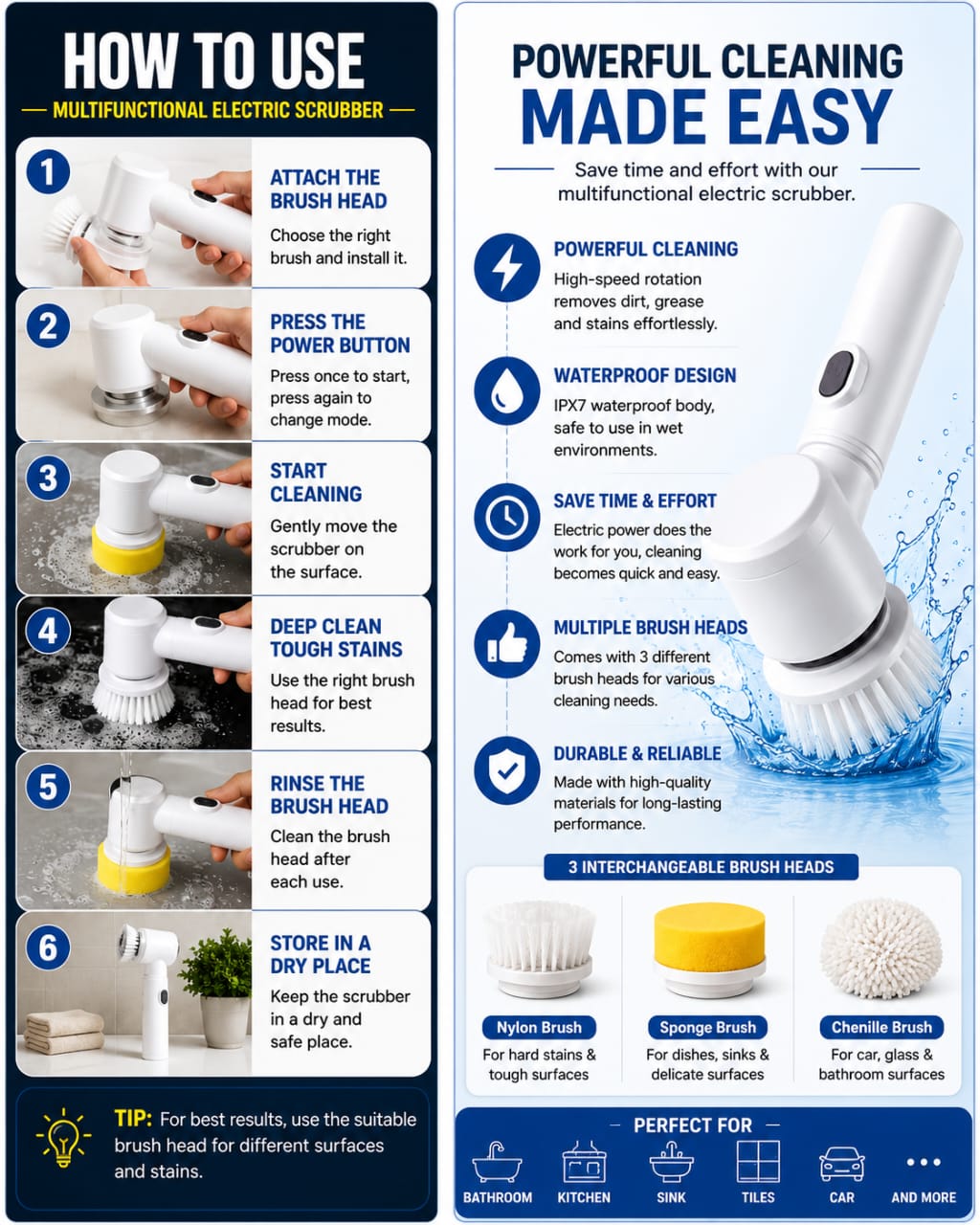 5-in-1 Electric Cleaning Brush