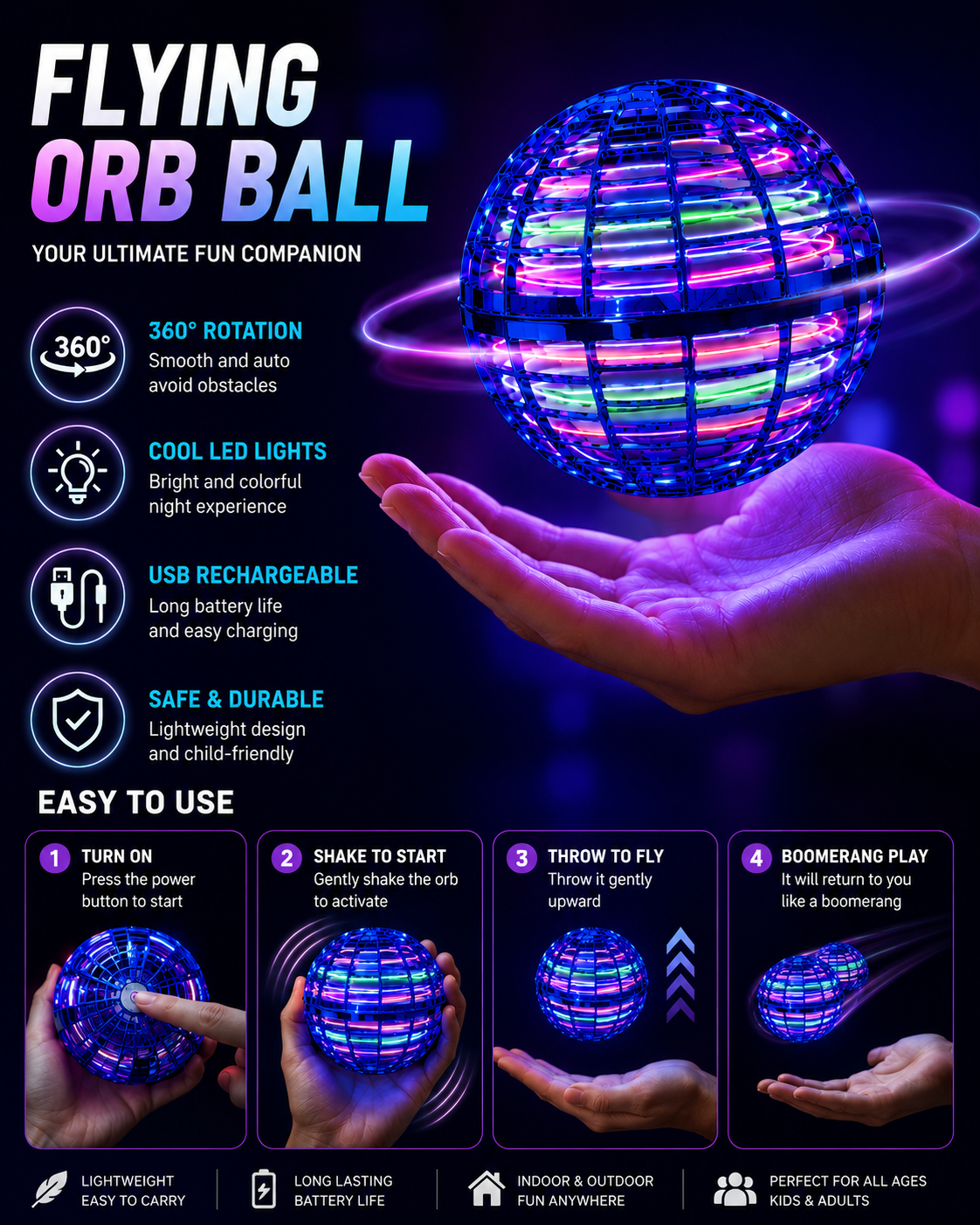 Magic Flying Orb Ball