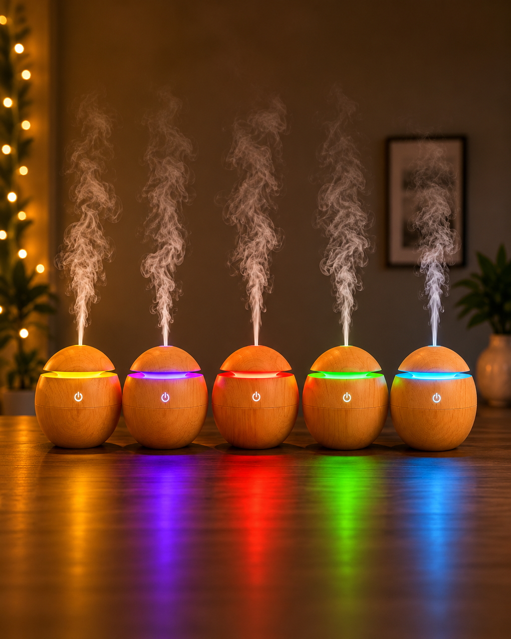 Aroma Mist Wood Humidifier