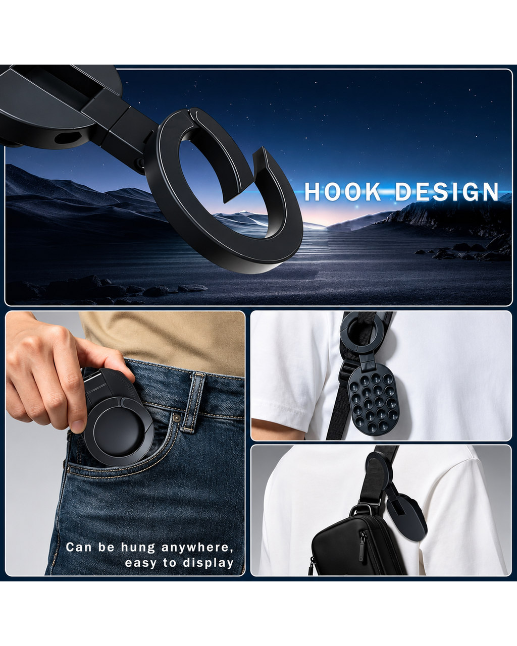 360° Magnetic Suction Phone Mount – Multi-Surface Hands-Free Holder