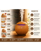 Aroma Mist Wood Humidifier